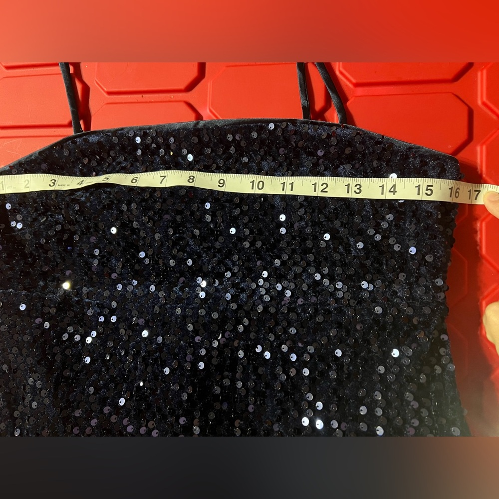 Lulus Sparkling Sophistication Navy Blue Sequin Sleeveless Mini Dress Medium M - Picture 12 of 12